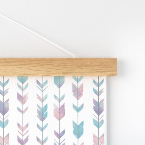 Small Arrow Feathers -PALE  pastel watercolor