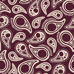 PAISLEY in maroon