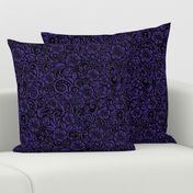 Textured Floral Purple and Black