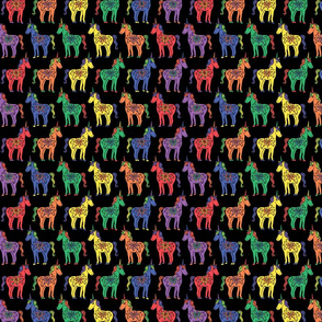 Rainbow Unicorns on Black