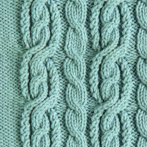 Cabled Knit - Aqua