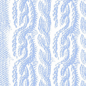 Cabled Knit - Light Blue Negative