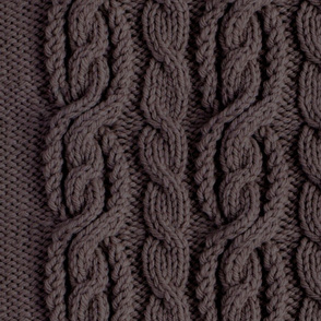 Cabled Knit - Dark Grey