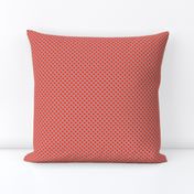 Talavera - Half Inch Coral Grid with Blue Corner Dots