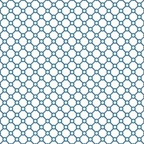 Talavera - Half Inch Blue Grid with Corner Dots