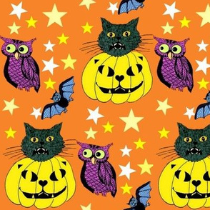 Halloween Cats & Pumpkins
