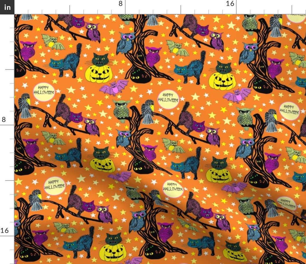  Halloween cats, owls, bats , crows and creepy eyes!