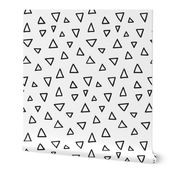 Abstrat doodles design.  Triangles fabric pattern.