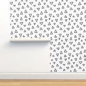 Abstrat doodles design.  Triangles fabric pattern.