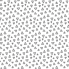 Abstrat doodles design.  Triangles fabric pattern.