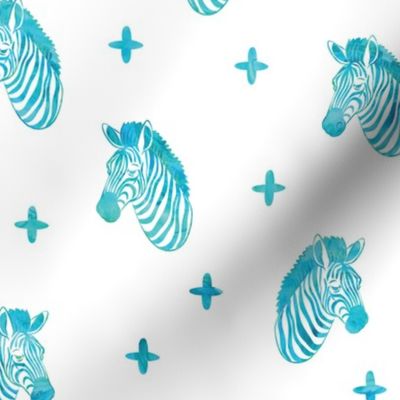 zebras blue