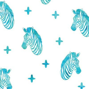 zebras blue