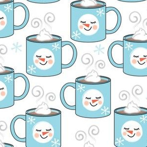 hot-chocolate-snowman mugs
