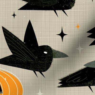 MCM Crows and Jack-O’-Lanterns by Friztin