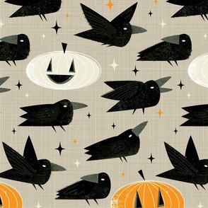 MCM Crows and Jack-O’-Lanterns by Friztin