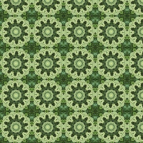 Green Floral Doily 2366