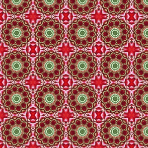 Red Floral Pinwheels 2325