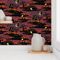 Magical Halloween Night - large - bonfire glow 