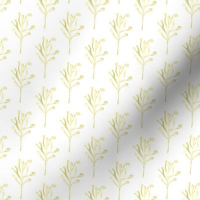 17-16H Olive Green Watercolor branch tree flower lime white floral  _ Miss Chiff Designs