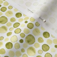 17-16G Olive green watercolor || abstract spots drops dots chartreuse yellow _ Miss Chiff Designs