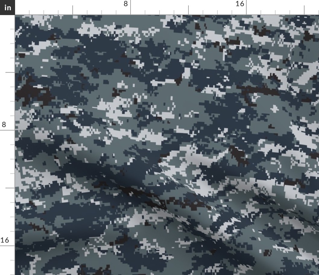 Navy Blue Digital Camo NWU