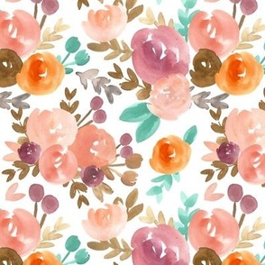 Indian summer soft watercolor floral 