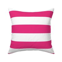 Hot Pink and White Broad Stripe