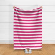 Hot Pink and White Broad Stripe