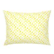 Yellow Tulip Watercolor || Spots Dots White floral gold lemon 