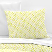 Yellow Tulip Watercolor || Spots Dots White floral gold lemon 