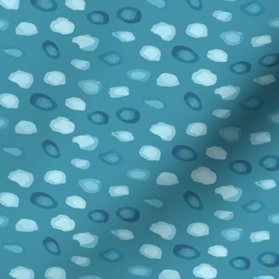 15-08A Teal Blue Watercolor Leopard Spot || Miss Chiff Designs 