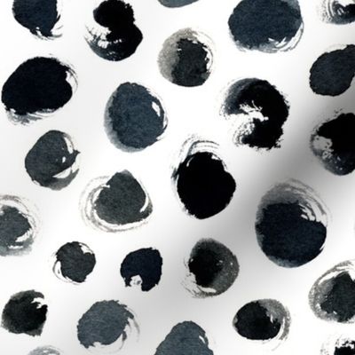 Messy Polka Dot in Black and White