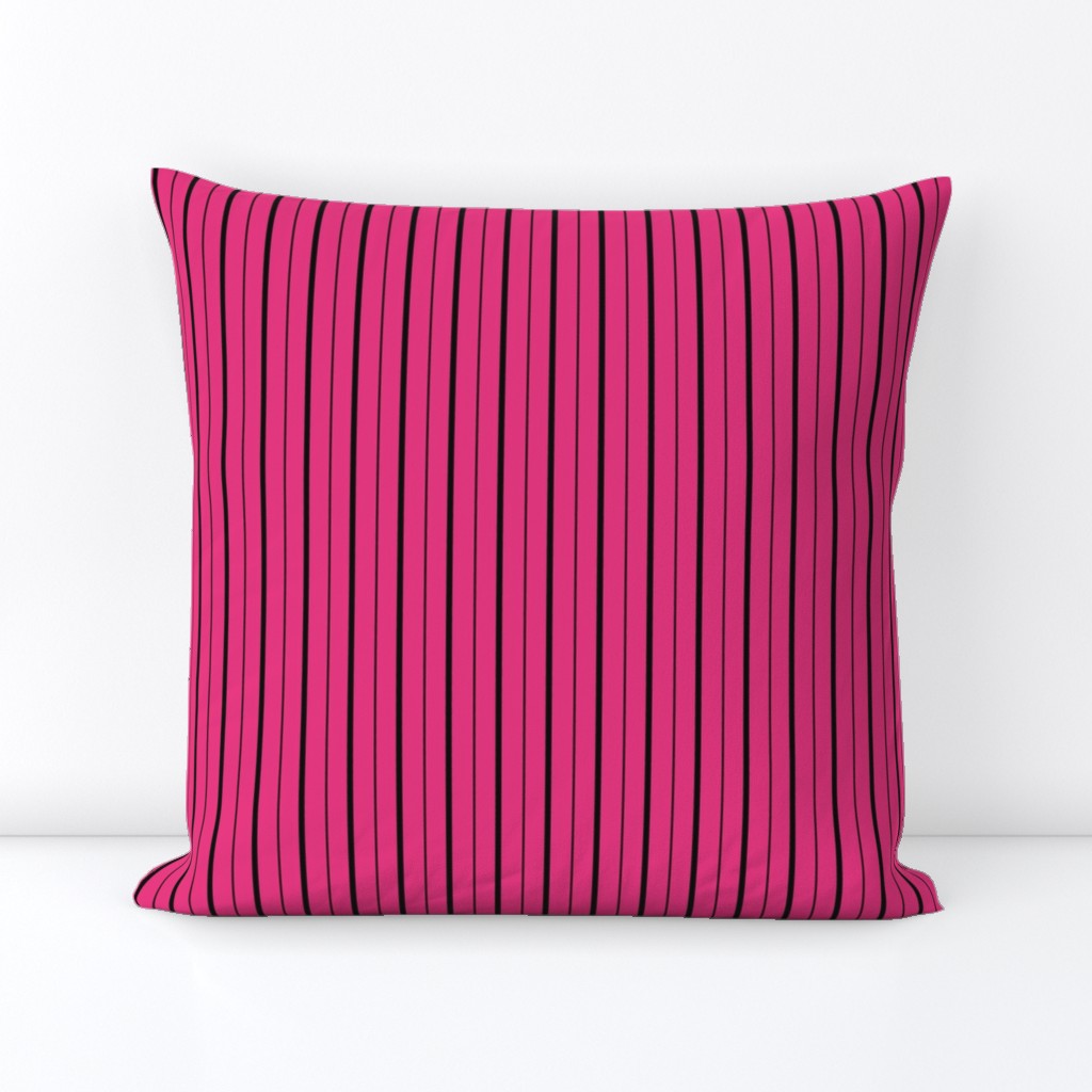 Hot Pink and Black Stripes