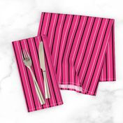 Hot Pink Black and White Stripes