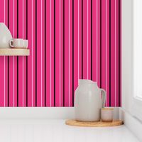 Hot Pink Black and White Stripes