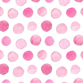 Watercolor Polka Dot in Pink