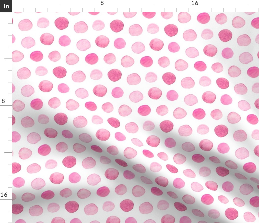 Watercolor Polka Dot in Pink