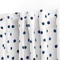 Small Watercolor Polka Dot in Indigo