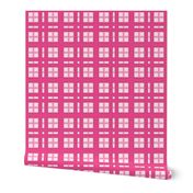 Hot Pink Squares Plaid