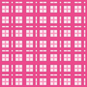 Hot Pink Squares Plaid