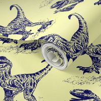 Velociraptor with Beer Pattern-Yellow & Blue