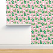 Kawaii love cactus botanical succulent garden spring summer cuteness japan lovers kids design pink and green girls