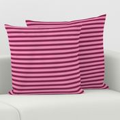 Hot Pink Black and White Horizontal Stripe