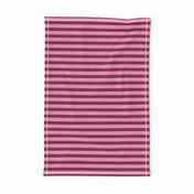 Hot Pink Black and White Horizontal Stripe