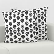 Sugar Skulls fabric day of the dead holiday fall autumn seasonal halloween pattern black and white