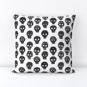 Sugar Skulls fabric day of the dead holiday fall autumn seasonal halloween pattern black and white