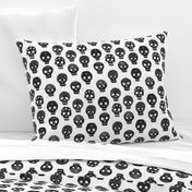 Sugar Skulls fabric day of the dead holiday fall autumn seasonal halloween pattern black and white