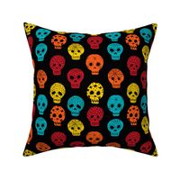 Sugar Skulls fabric day of the dead holiday fall autumn seasonal halloween pattern multi