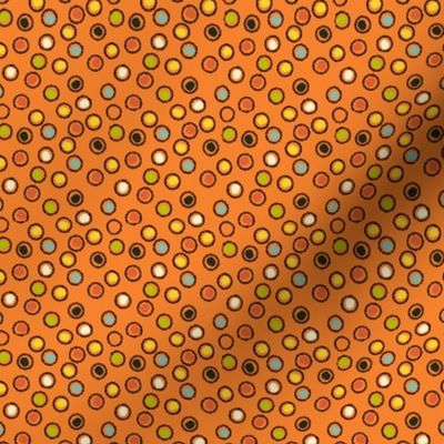 Vintage Halloween Dot Orange