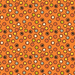 Vintage Halloween Dot Orange